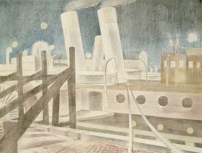 Brighton Queen at Night by Eric Ravilious